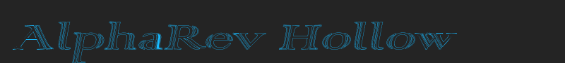 AlphaRev Hollow font